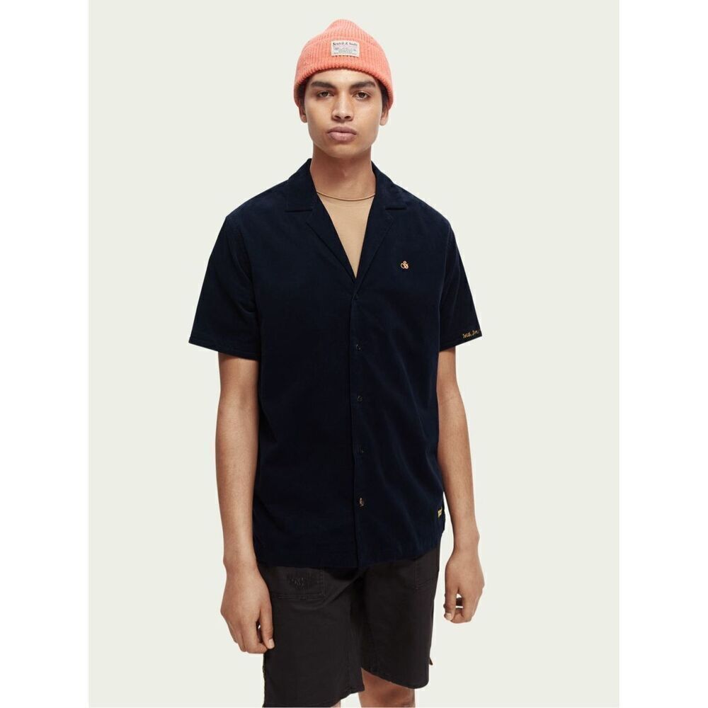 Scotch & Soda Hawaiian Corduroy Short Sleeved Shirt Size Large
